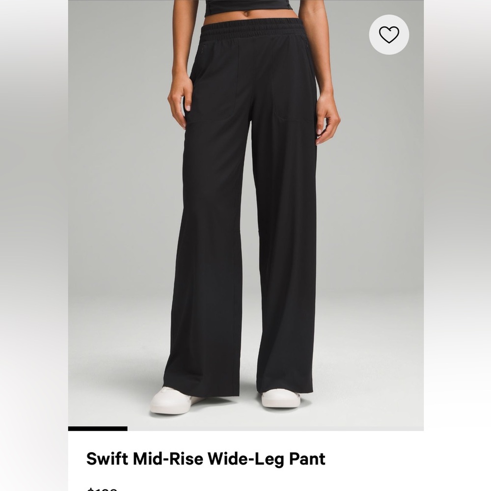 Lululemon Swift mid-rise  wide leg pants size 14